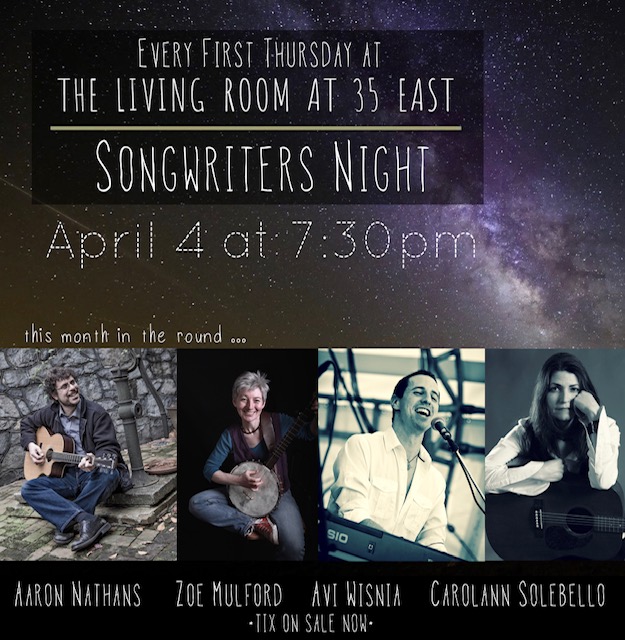 Songwriters Night Living Room Ardmore Promo img APRIL lineup