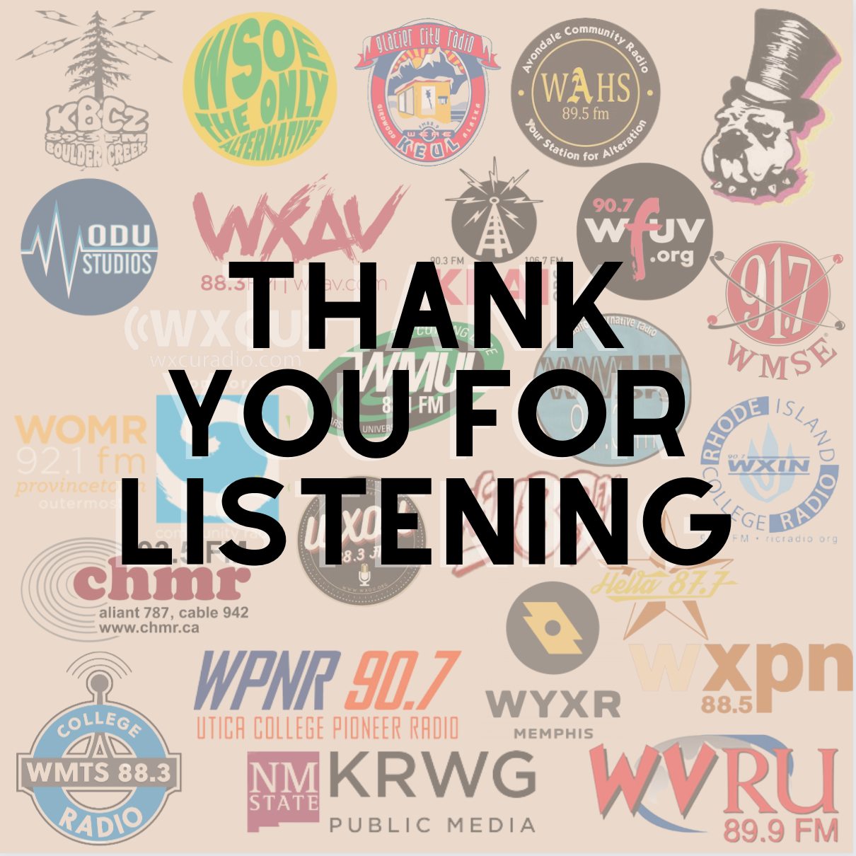 Radio Stations thank you image
