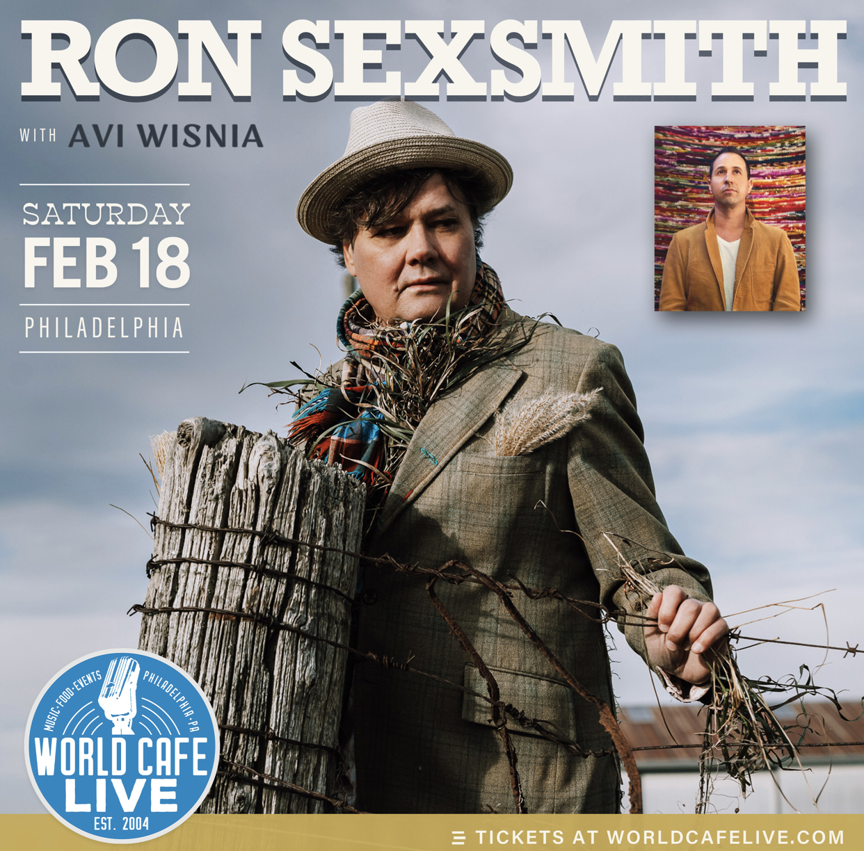 Ron Sexsmith Avi Wisnia World Cafe Live Feb2023 square