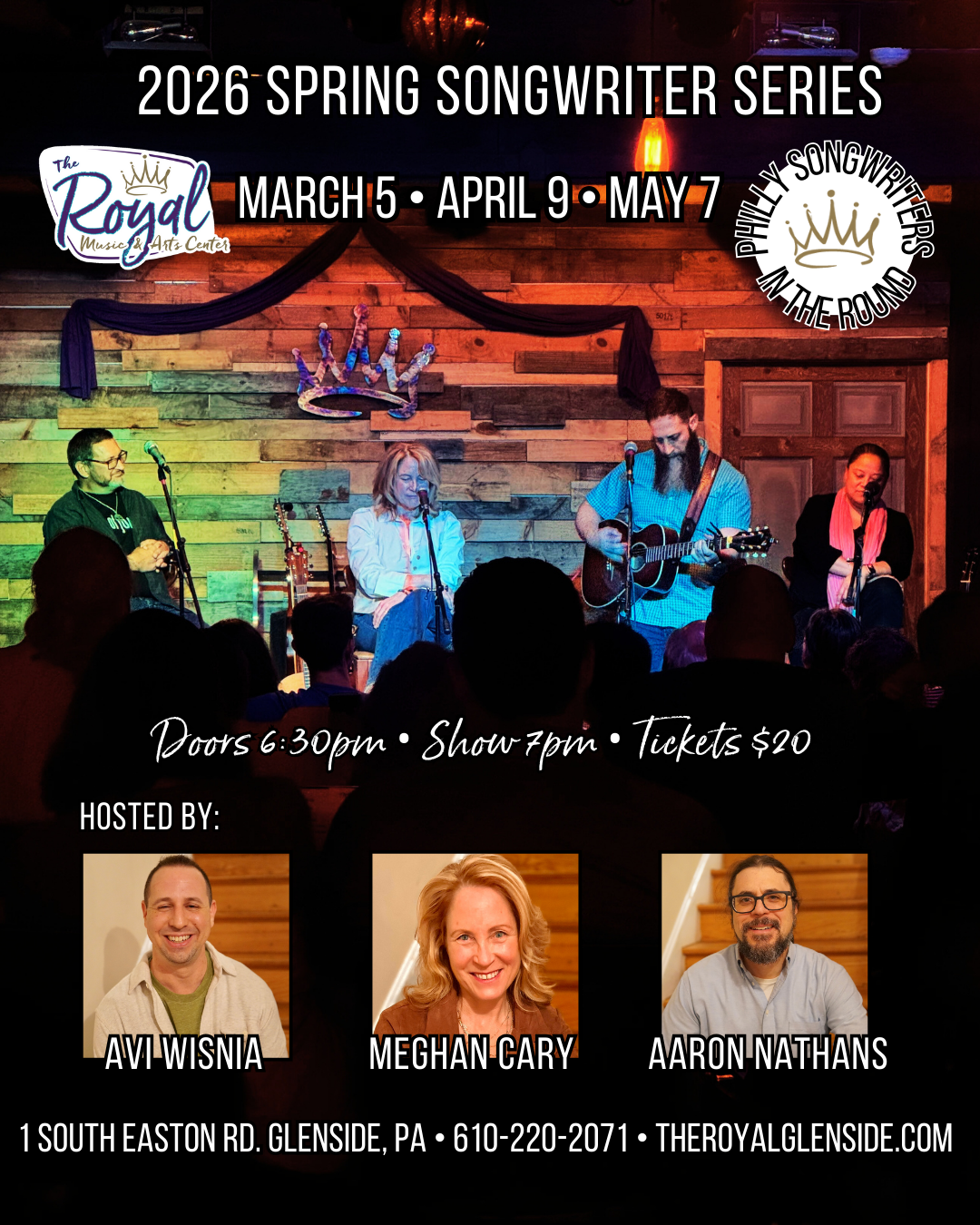 Poster Philly Songwriters Round at ROYAL Spring 2026